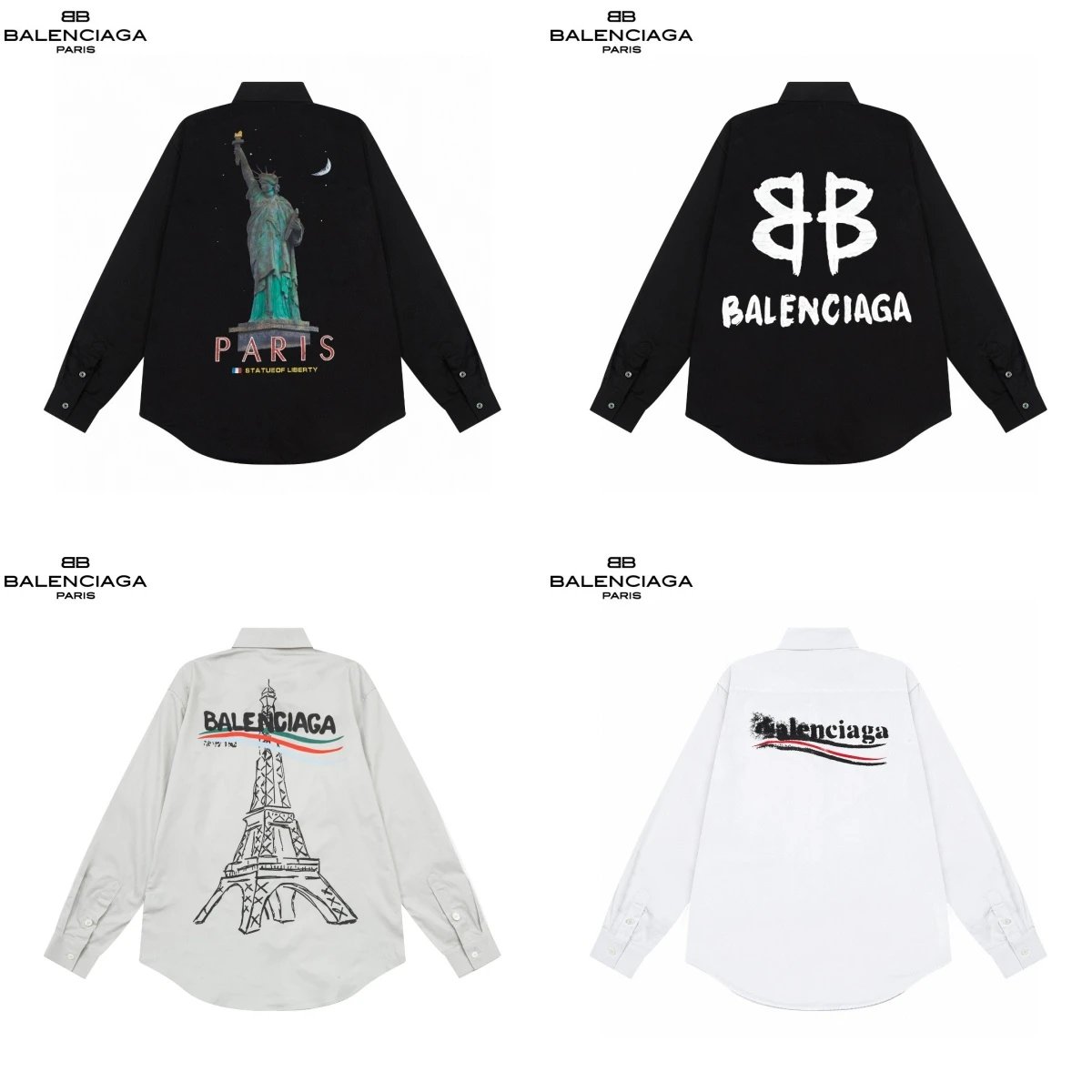 Balenciaga 8B Printed Long-Sleeve Shirt [20 styles]