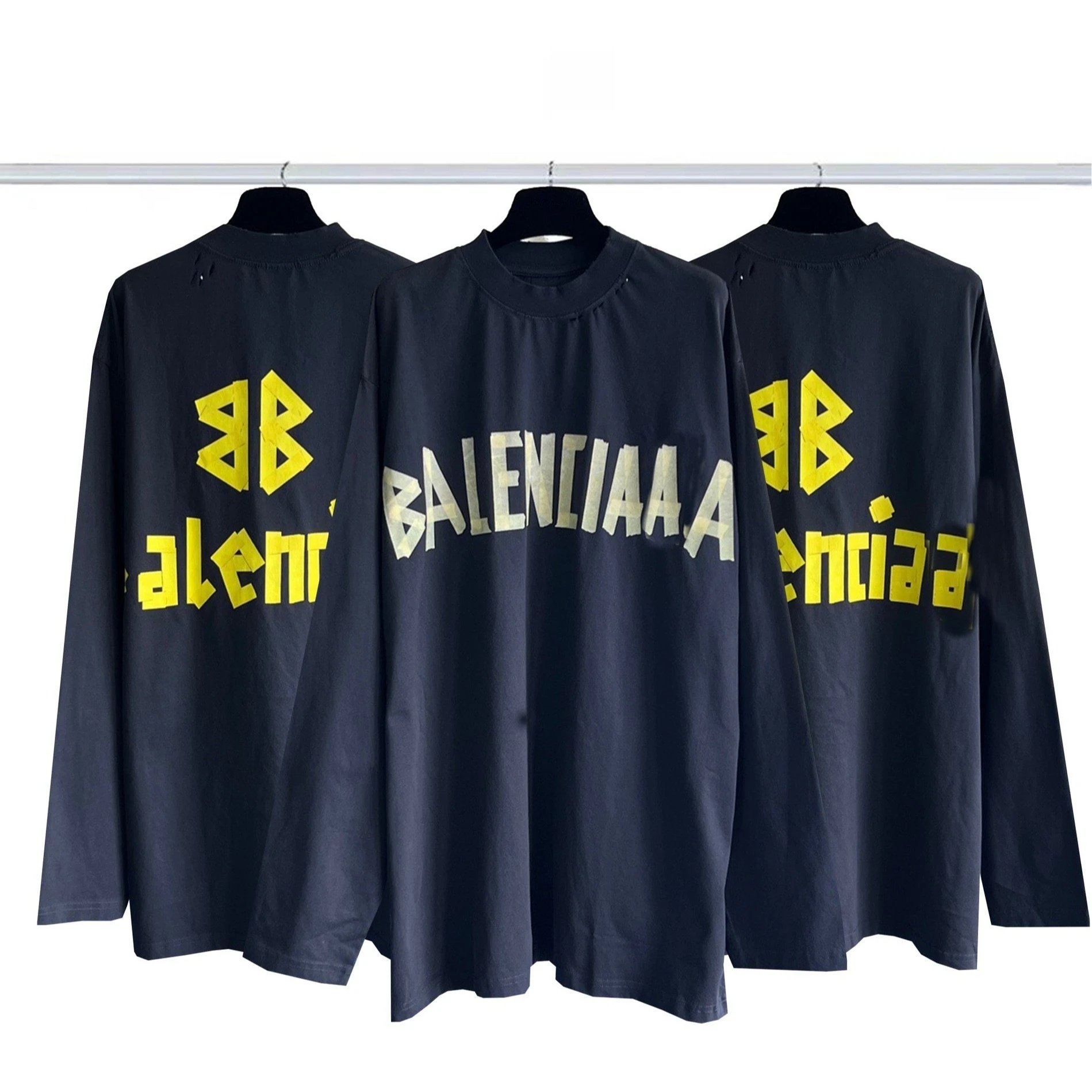 Balenciaga Tape Logo Long-Sleeve T-Shirt [6 styles]