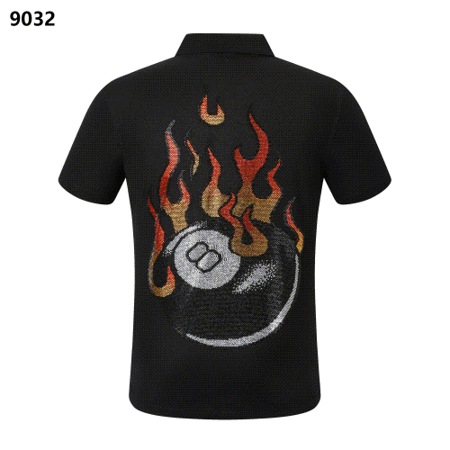Flame 8-Ball Embroidered Polo Shirt [36 styles]