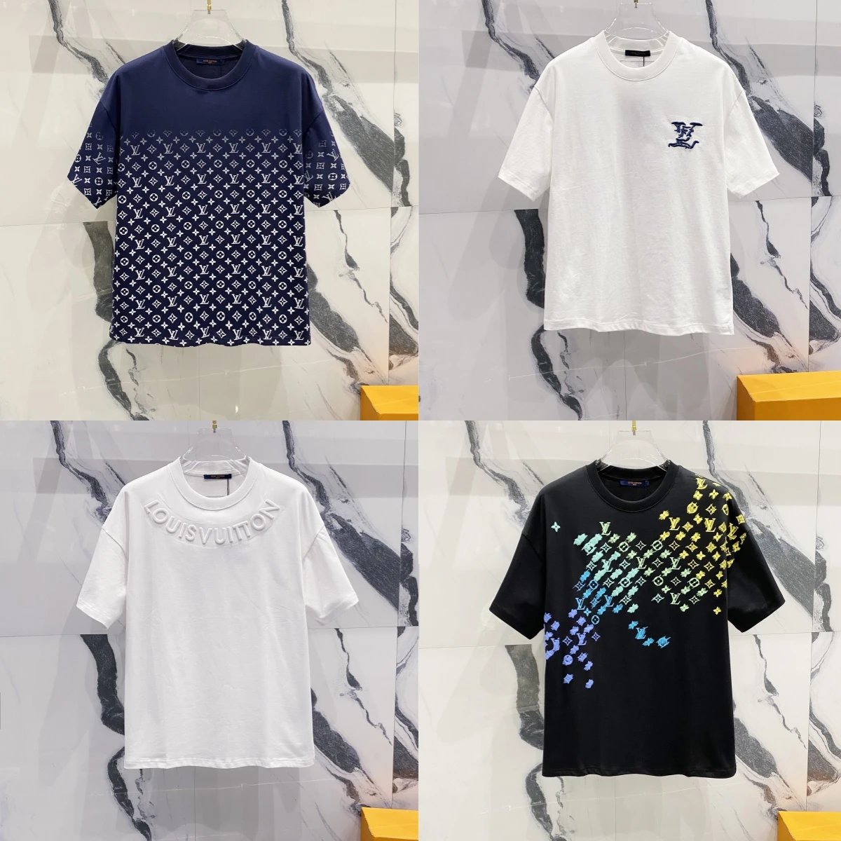 Louis Vuitton Monogram Gradient & Embroidered T-Shirts [37 styles]