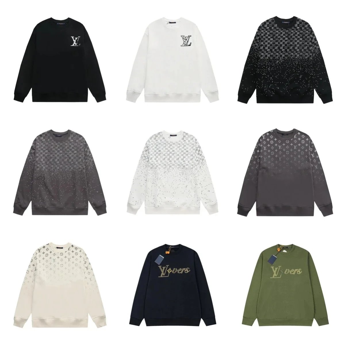 Louis Vuitton Monogram Gradient & Embroidered Sweatshirts [23 styles]