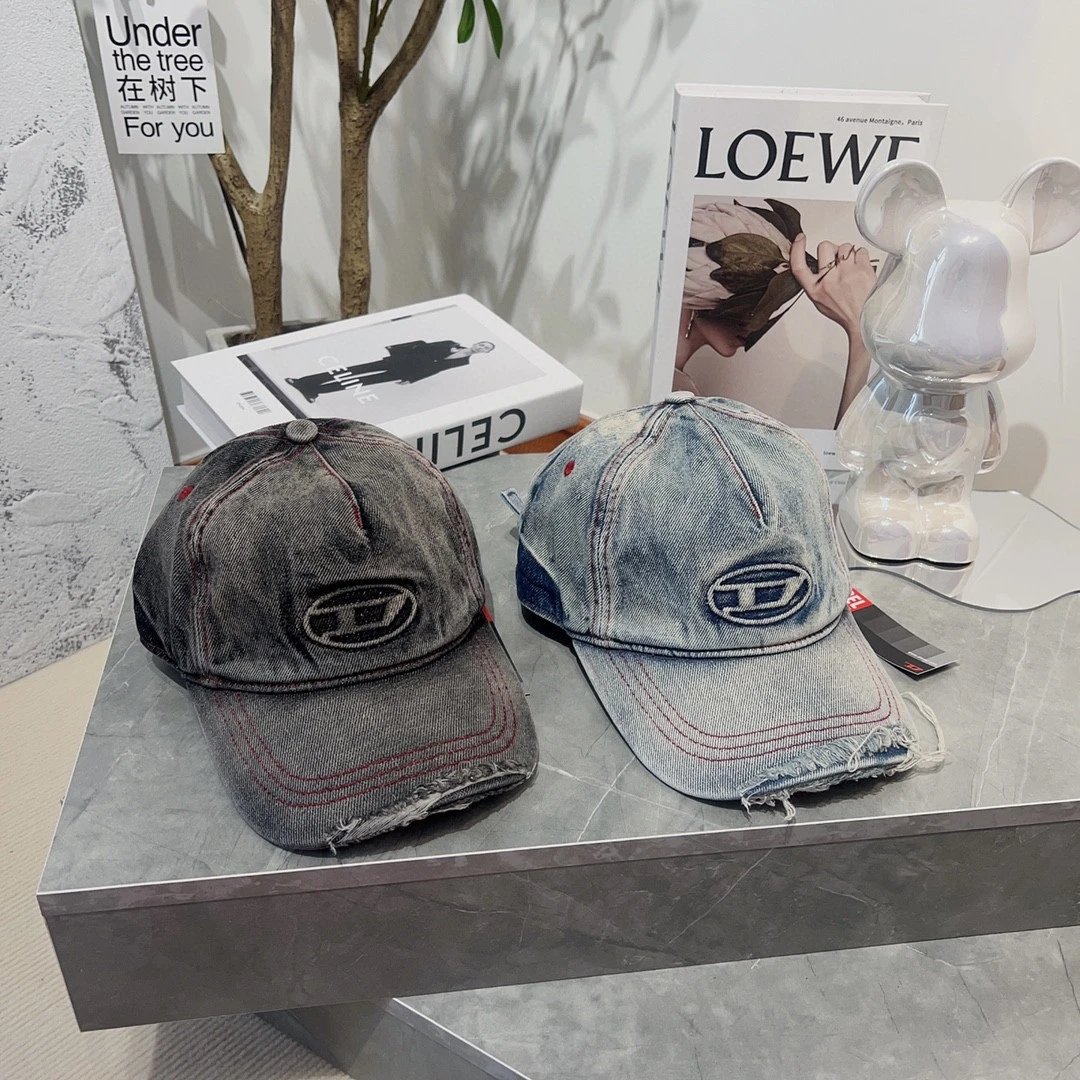 Denim Logo Embroidery Baseball Cap [2 styles]