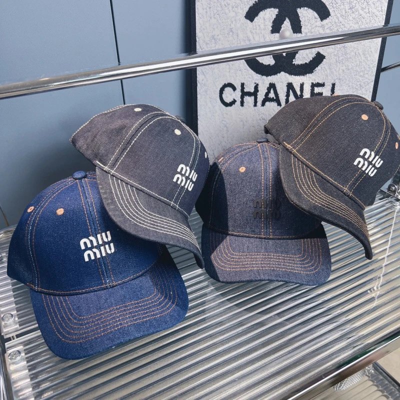Miu Miu Denim Baseball Cap [4 styles]