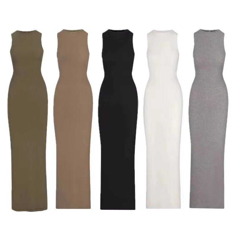Knit Sleeveless Maxi Dress [5 styles]
