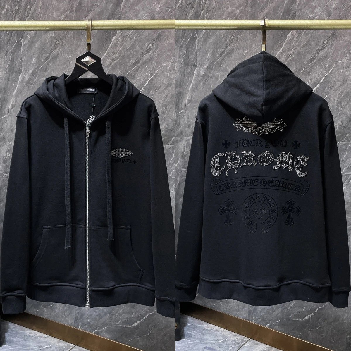 Chrome Hearts Embroidered Zip-Up Hoodie [38 styles]